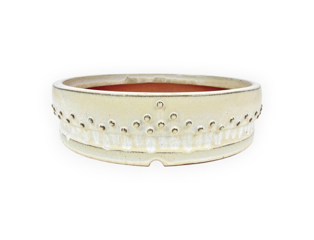 Pot rond en grès émaillé pour bonsaïs chinois - 37,5 cm 2