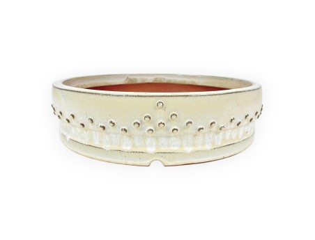 Maceta redondo de gres esmaltado para Bonsái chinese - 37,5 cm