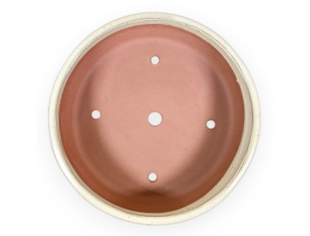 Pot rond en grès émaillé pour bonsaïs chinois - 37,5 cm