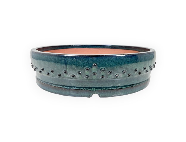 Rond geglazuurde steengoed Chinese Bonsai pot - 37,5 cm 2