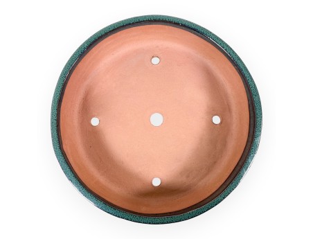 Rond geglazuurde steengoed Chinese Bonsai pot - 37,5 cm