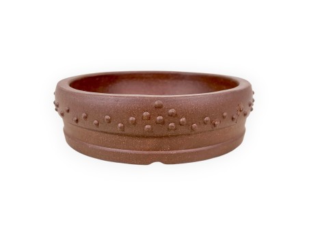 Maceta redondo de gres no esmaltado para Bonsái chinese - 15,5 cm