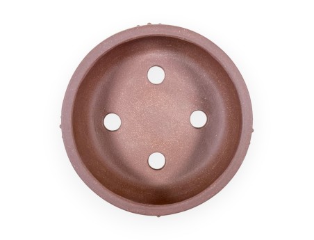 Rond ongeglazuurde steengoed Chinese Bonsai pot - 15,5 cm