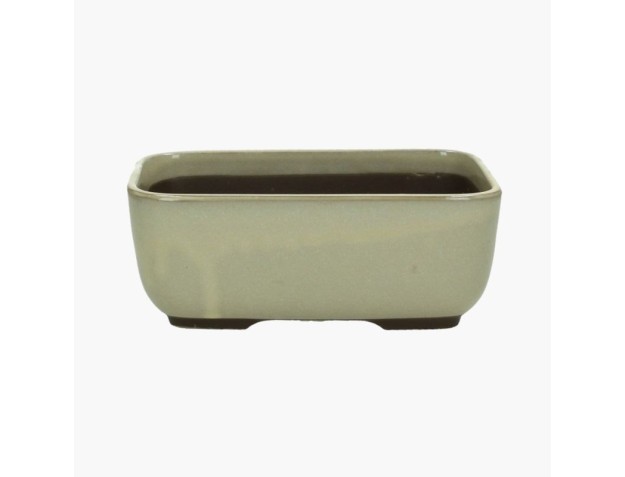 Rechthoekig geglazuurde aardewerk Japanse Bonsai pot - 24,5 cm