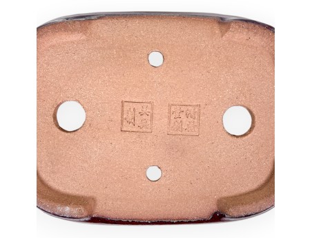 Rechthoekig geglazuurde steengoed Chinese Bonsai pot - 16 cm