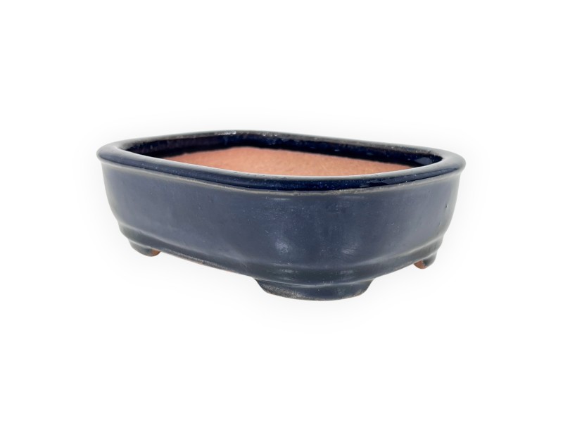 Rectangular glazed stoneware Chinese Bonsai pot - 16 cm