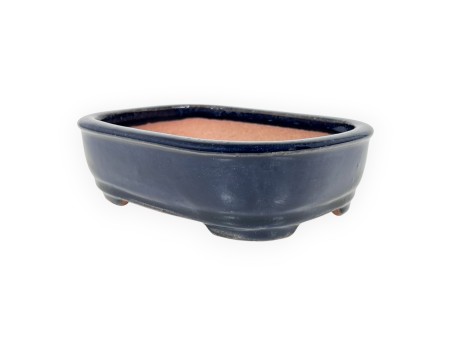 Rechthoekig geglazuurde steengoed Chinese Bonsai pot - 16 cm