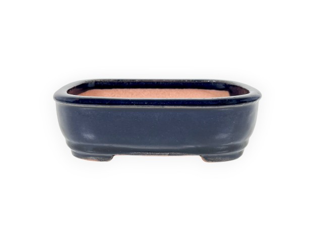 Pot rectangulaire en grès émaillé pour bonsaïs chinois - 16 cm