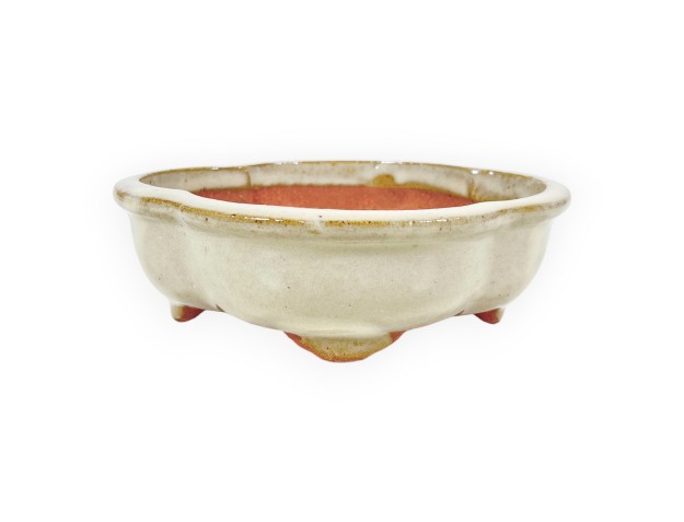 Wolk geglazuurde steengoed Chinese Bonsai pot - 16 cm