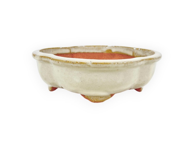 Cloud glazed stoneware Chinese Bonsai pot - 16 cm