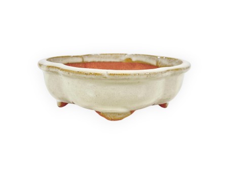 Cloud glazed stoneware Chinese Bonsai pot - 16 cm