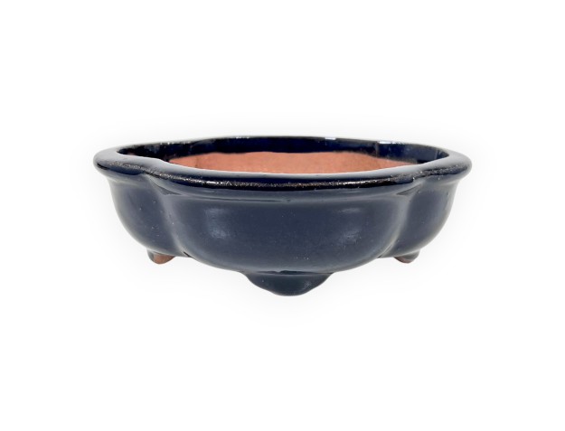 Wolk geglazuurde steengoed Chinese Bonsai pot - 16 cm