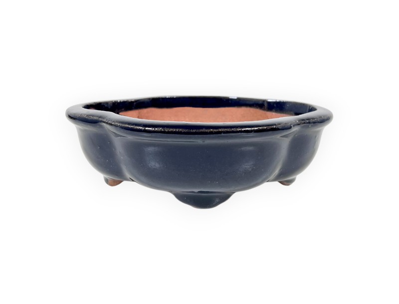 Chinesischer Bonsai Topf aus glasiertem Steingut, wolke - 16 cm