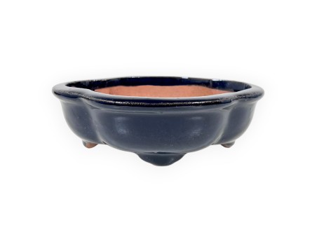 Cloud glazed stoneware Chinese Bonsai pot - 16 cm