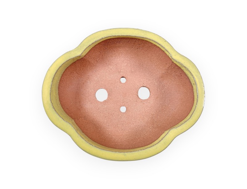 Wolk geglazuurde steengoed Chinese Bonsai pot - 16 cm