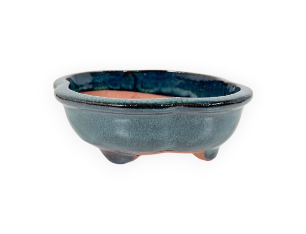 Cloud glazed stoneware Chinese Bonsai pot - 16 cm 2