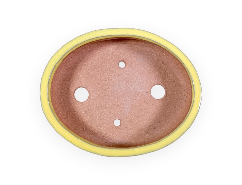 Maceta oval de gres esmaltado para Bonsái chinese - 15,5 cm