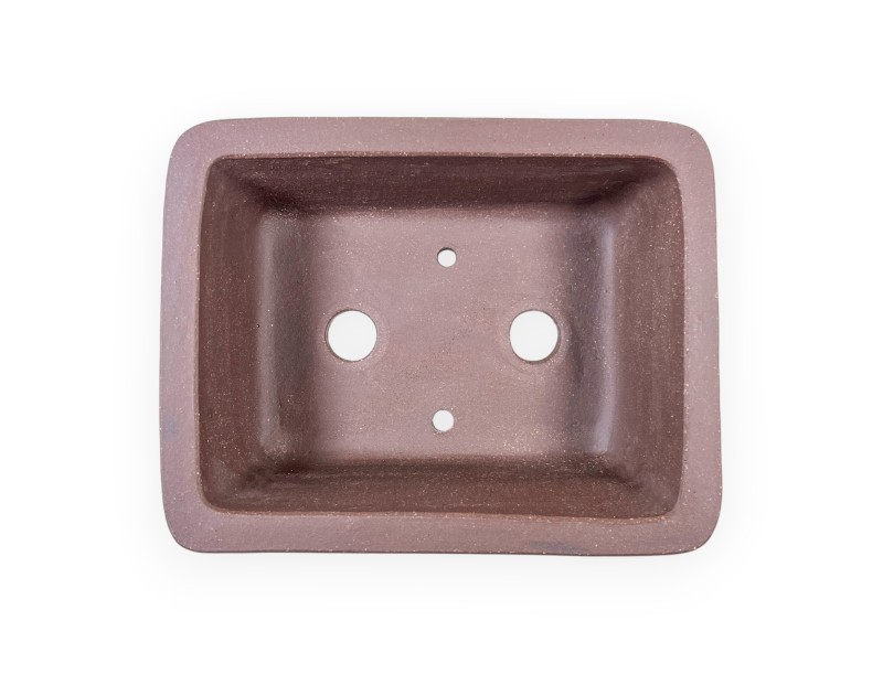 Rechthoekig ongeglazuurde steengoed Chinese Bonsai pot - 16,5 cm