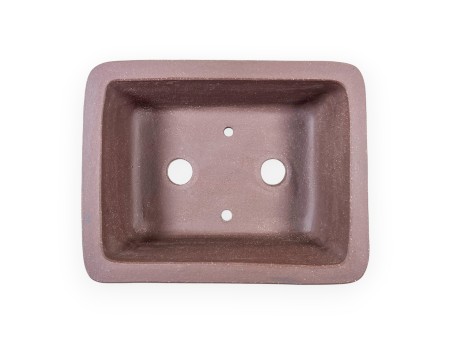 Rectangular unglazed stoneware Chinese Bonsai pot - 16,5 cm