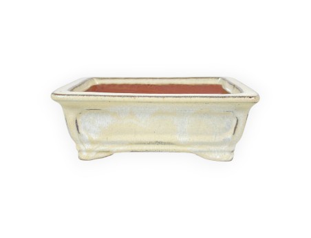 Rechthoekig geglazuurde steengoed Chinese Bonsai pot - 16 cm