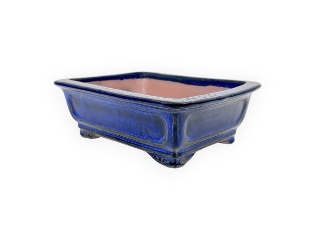 Pot rectangulaire en grès émaillé pour bonsaïs chinois - 16 cm 2
