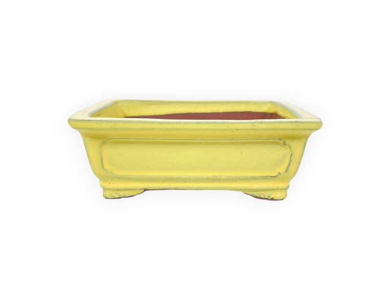 Rectangular glazed stoneware Chinese Bonsai pot - 16 cm