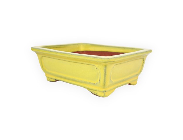 Rechthoekig geglazuurde steengoed Chinese Bonsai pot - 16 cm 2