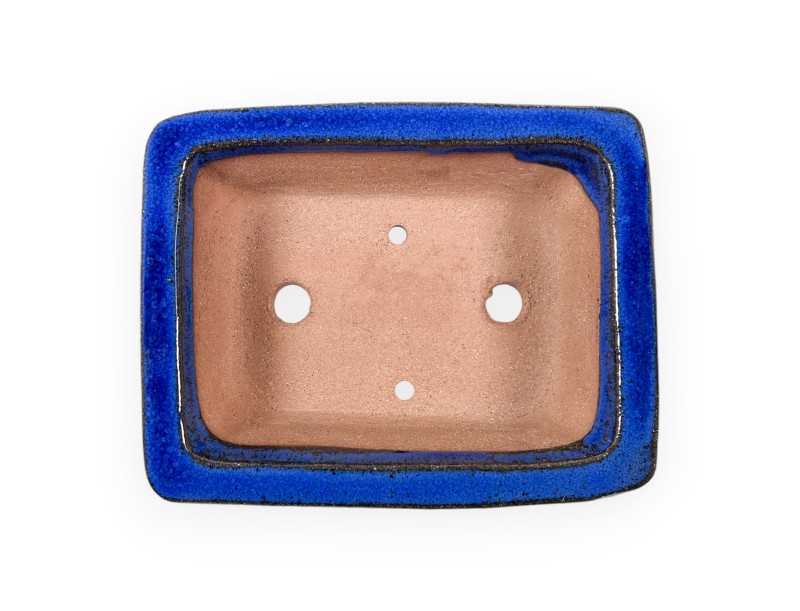 Rectangular glazed stoneware Chinese Bonsai pot - 16 cm
