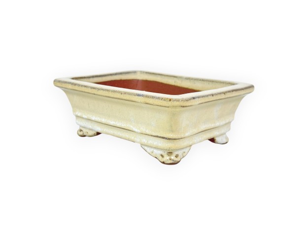 Rectangular glazed stoneware Chinese Bonsai pot - 16 cm 2