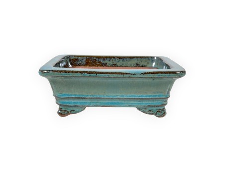 Maceta rectangular de gres esmaltado para Bonsái chinese - 16 cm