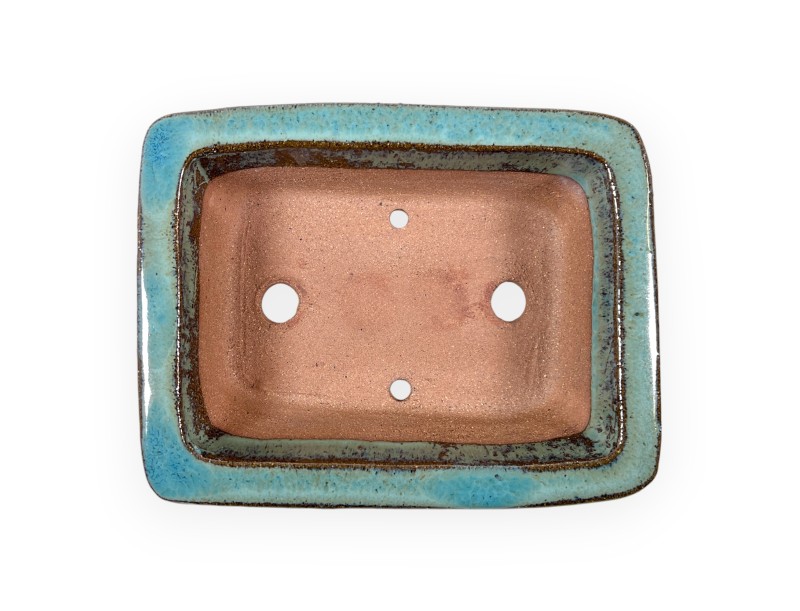 Maceta rectangular de gres esmaltado para Bonsái chinese - 16 cm