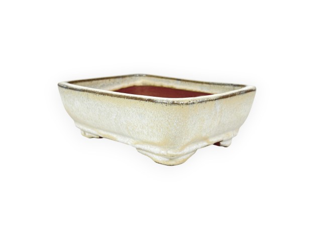 Rechthoekig geglazuurde steengoed Chinese Bonsai pot - 16 cm 2