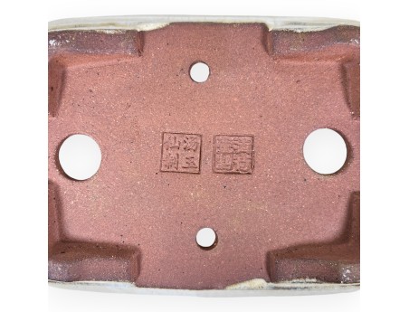 Rectangular glazed stoneware Chinese Bonsai pot - 16 cm