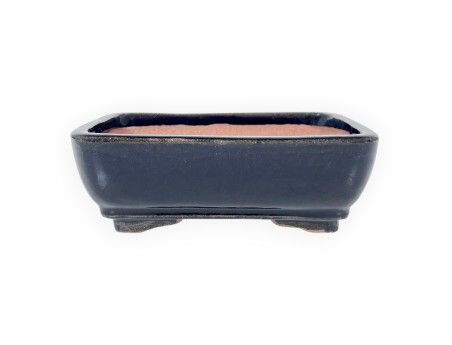 Rectangular glazed stoneware Chinese Bonsai pot - 16 cm