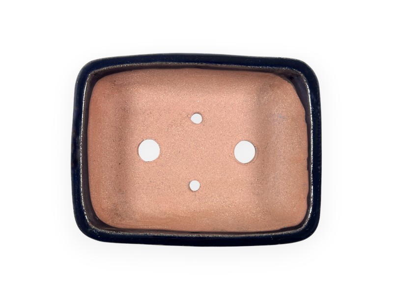Rectangular glazed stoneware Chinese Bonsai pot - 16 cm