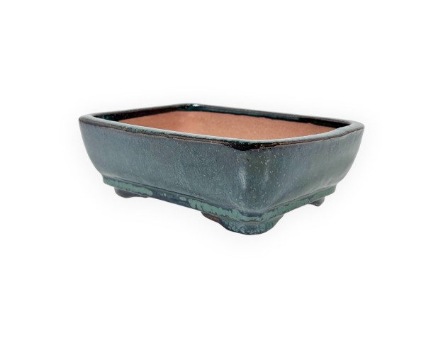 Rechthoekig geglazuurde steengoed Chinese Bonsai pot - 16 cm 2