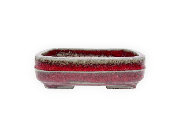 Rectangular glazed stoneware Chinese Bonsai pot - 15,5 cm