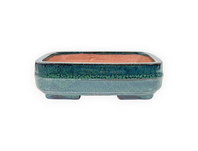 Rectangular glazed stoneware Chinese Bonsai pot - 15,5 cm