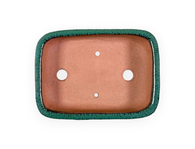 Maceta rectangular de gres esmaltado para Bonsái chinese - 15,5 cm
