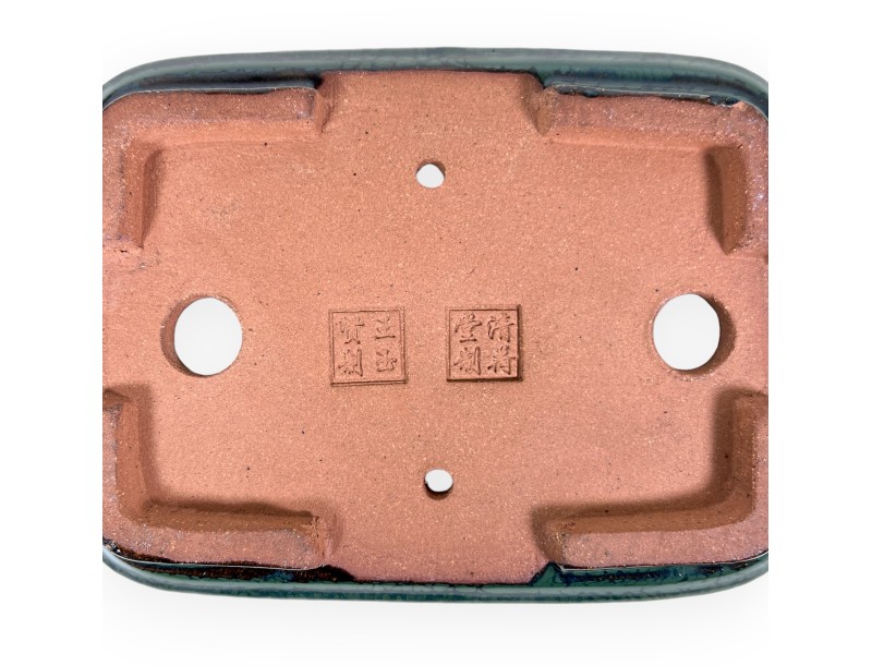Maceta rectangular de gres esmaltado para Bonsái chinese - 15,5 cm