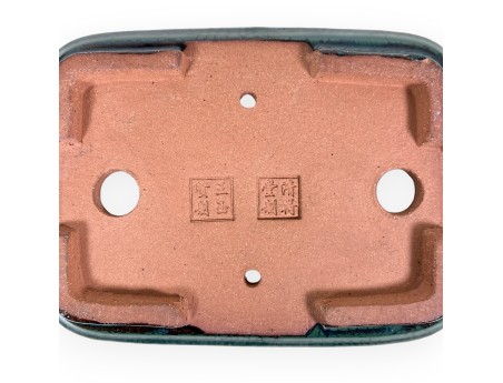 Rectangular glazed stoneware Chinese Bonsai pot - 15,5 cm