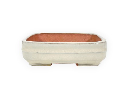 Rechthoekig geglazuurde steengoed Chinese Bonsai pot - 15,5 cm
