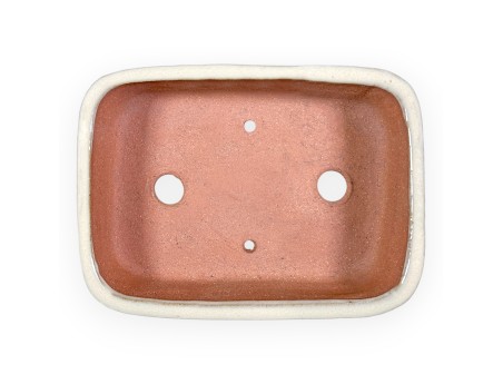 Rechthoekig geglazuurde steengoed Chinese Bonsai pot - 15,5 cm