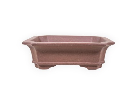 Pot rectangulaire en grès non émaillé pour bonsaïs chinois - 16 cm