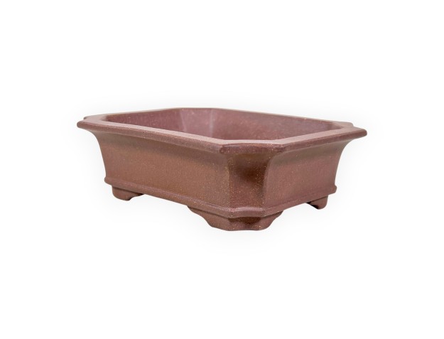 Rechthoekig ongeglazuurde steengoed Chinese Bonsai pot - 16 cm 2