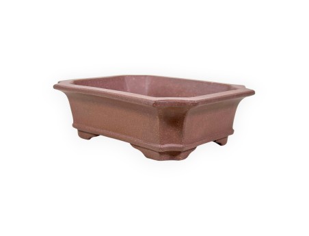 Rechthoekig ongeglazuurde steengoed Chinese Bonsai pot - 16 cm