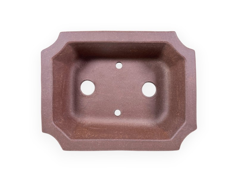 Maceta rectangular de gres no esmaltado para Bonsái chinese - 16 cm