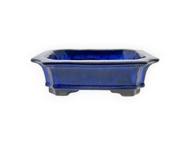 Vaso Bonsai Cinese Rettangolare in Grès Smaltato - 16 cm