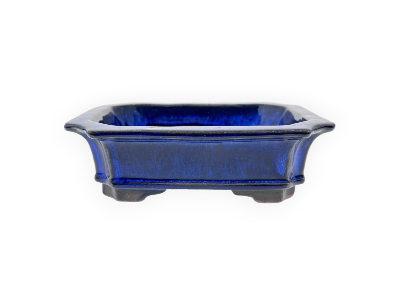 Rechthoekig geglazuurd steengoed Chinese Bonsai pot - 16 cm