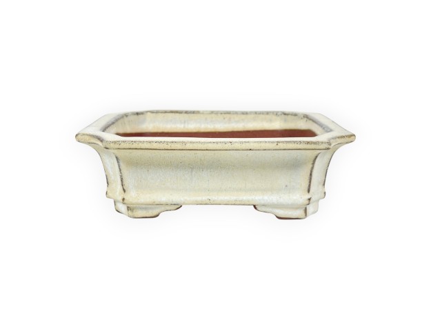 Rectangular glazed stoneware Chinese Bonsai pot - 16 cm